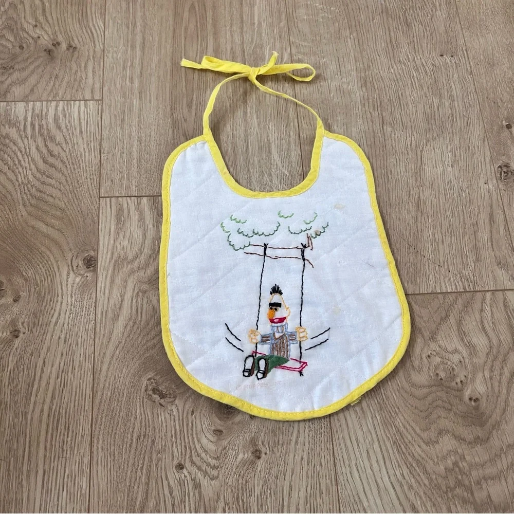 Vintage Sesame Street Bert embroidered bib